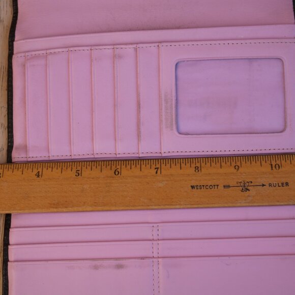 COACH Wallet Brown Logo Soho Buckle Tri-Fold with Checkbook Cover - Picture 12 of 16